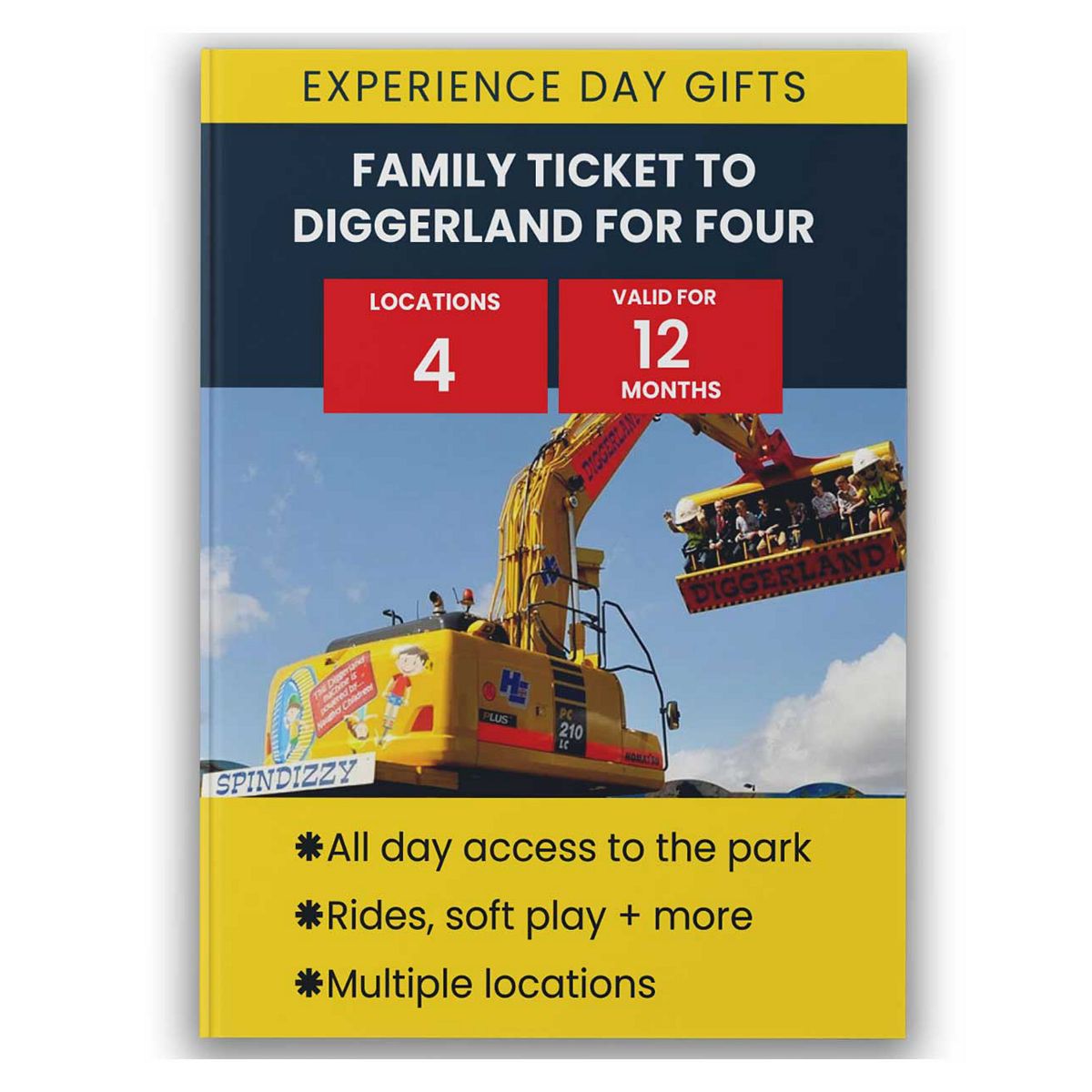 Activity Superstore Family Ticket To Diggerland For Four Gift Experience