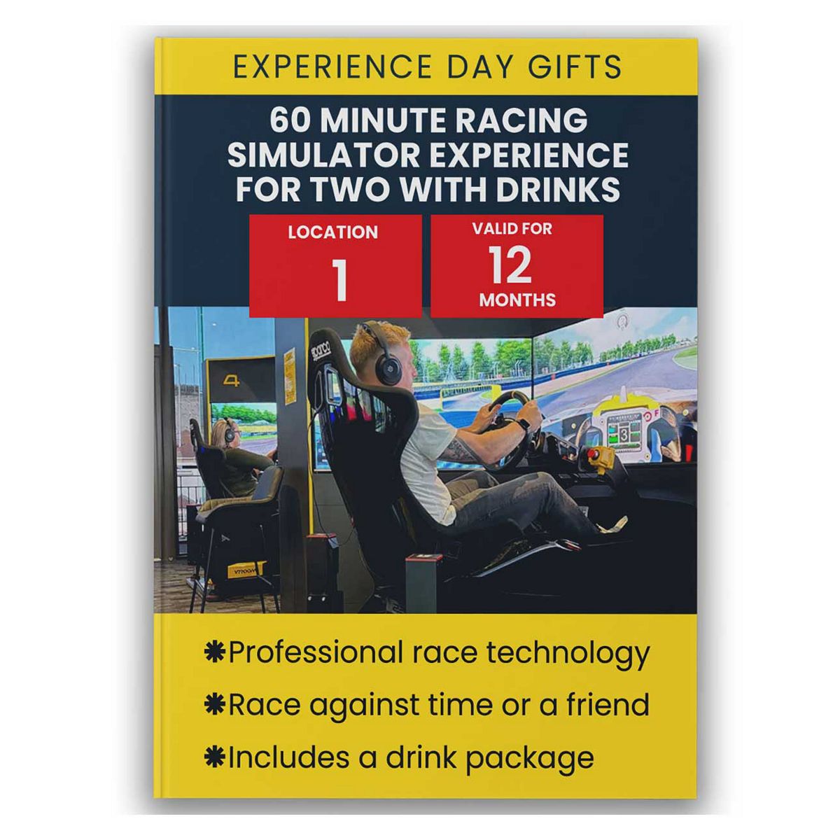 Activity Superstore 60 Minute Racing Simulator Experience For Two With Drinks Gift