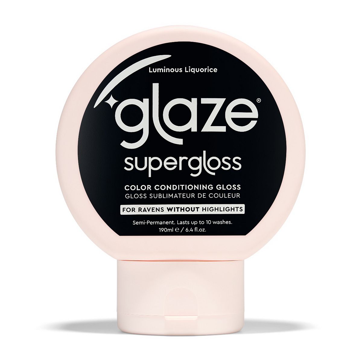 Glaze Supergloss Color Conditioning Hair Gloss Luminous Liquorice For Instant Shine 190ml