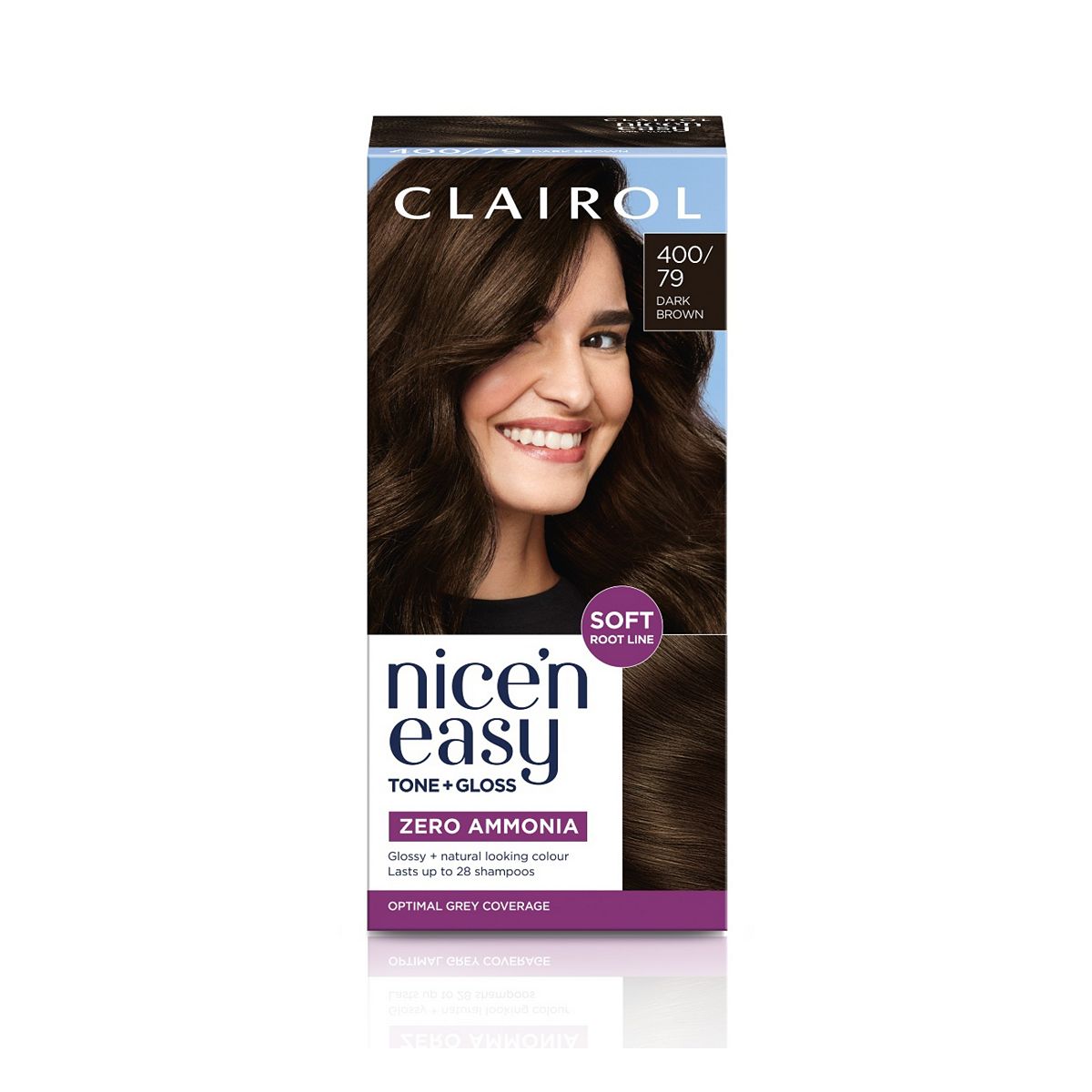 Clairol Nice'n Easy Tone+Gloss Semi-Permanent Hair Dye Dark Brown 400/79