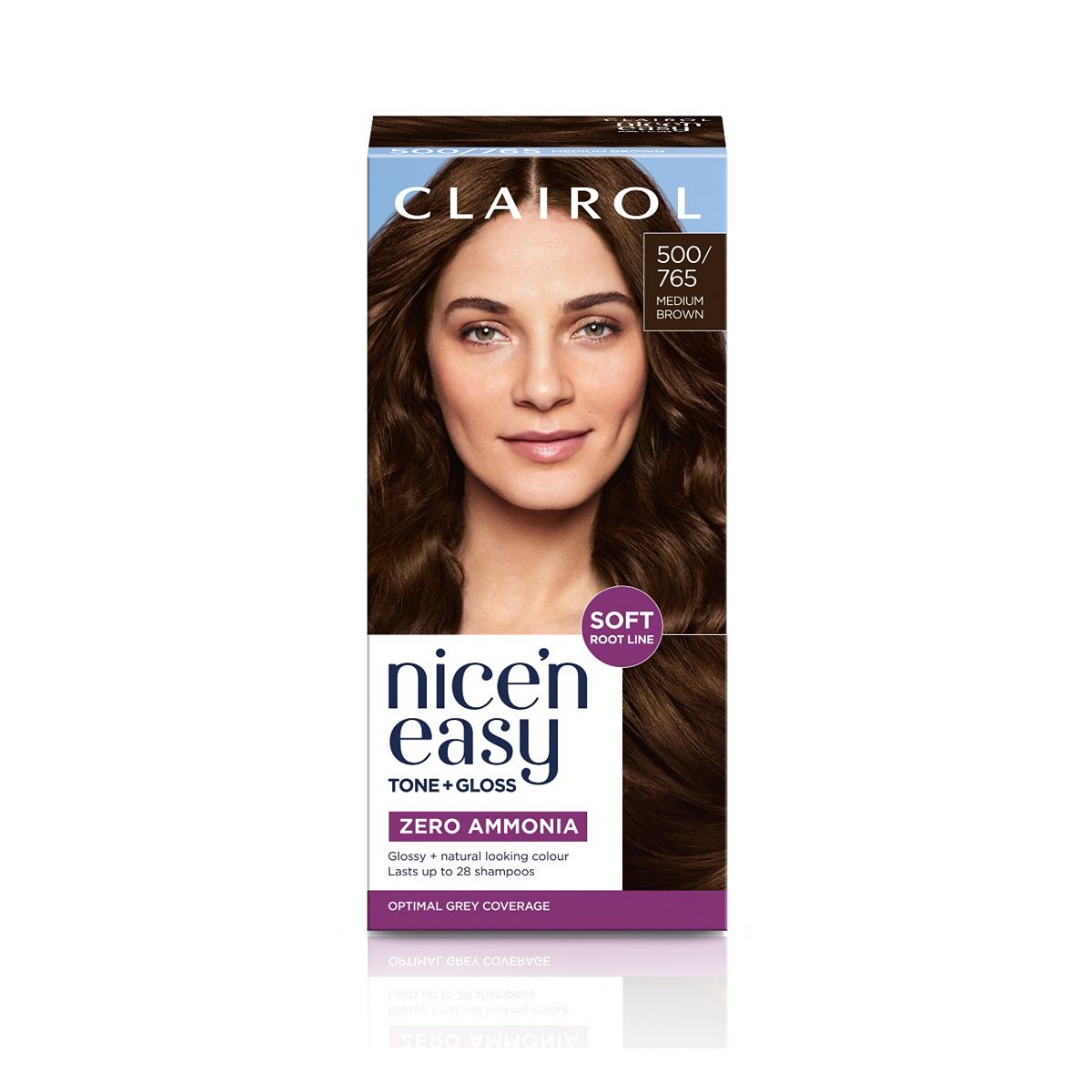Clairol Nice'n Easy Tone+Gloss Semi-Permanent Hair Dye Medium Brown 500/765