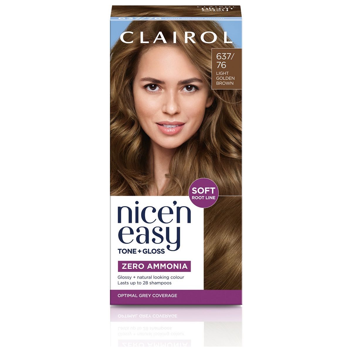 Clairol Nice N Easy Tone+Gloss Semi Permanent Hair Dye Light Golden Brown 637/76