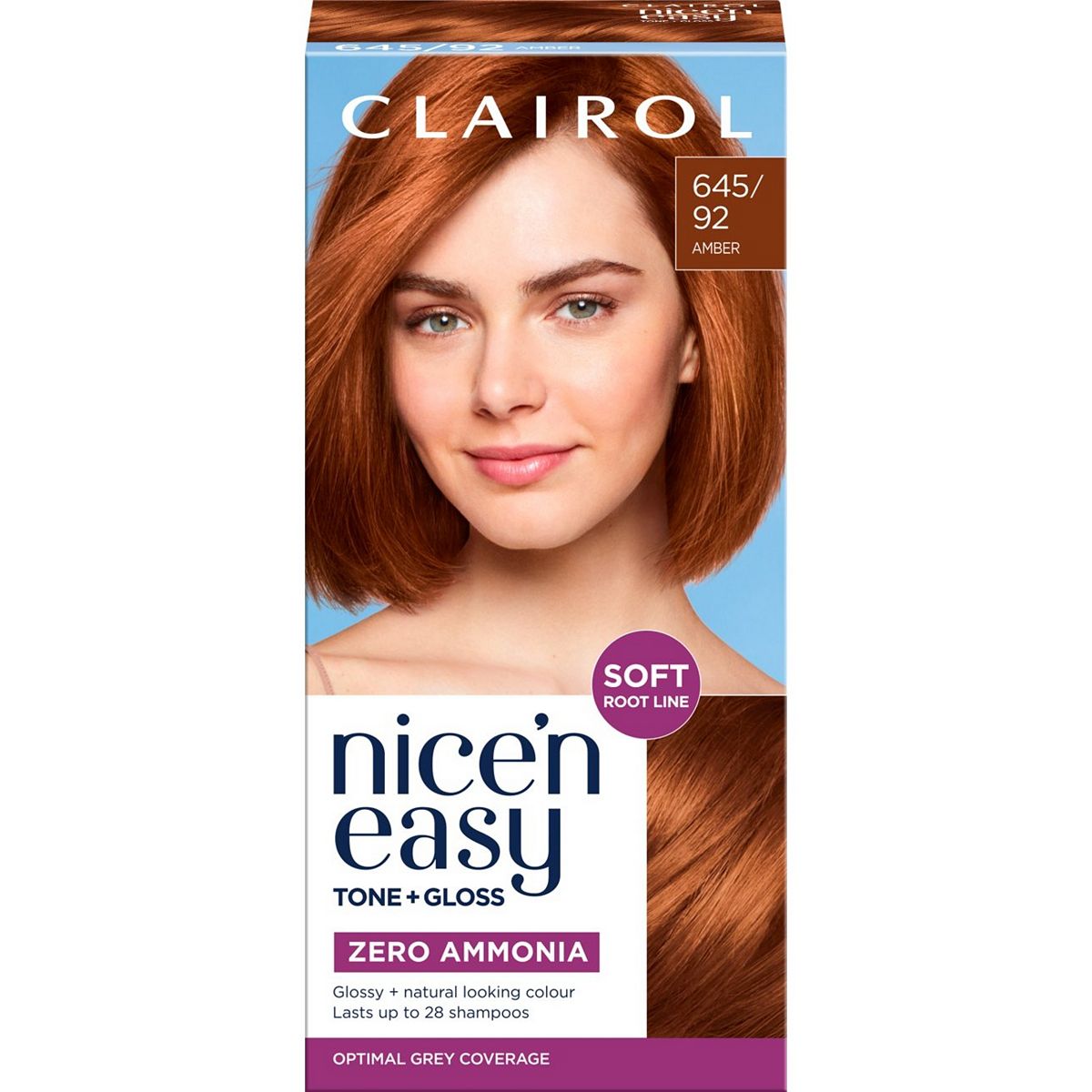 Clairol Nice'n Easy Tone+Gloss Semi-Permanent Hair Dye Amber 645/92