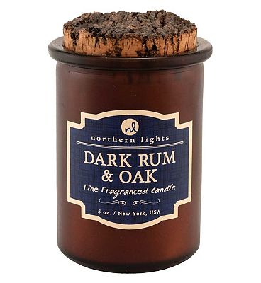 Northern Lights Candle Spirit Jar 5oz - Dark Rum and Oak