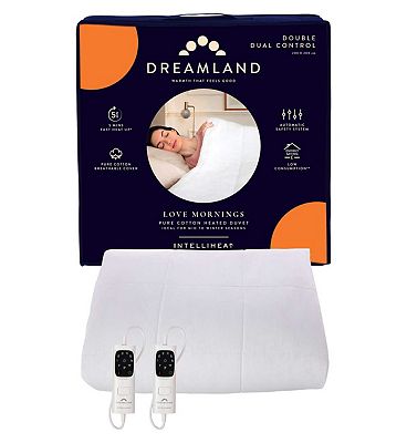 Dreamland Love Mornings All Season Heated Cotton Duvet Double Dal Control 200 x 200cm