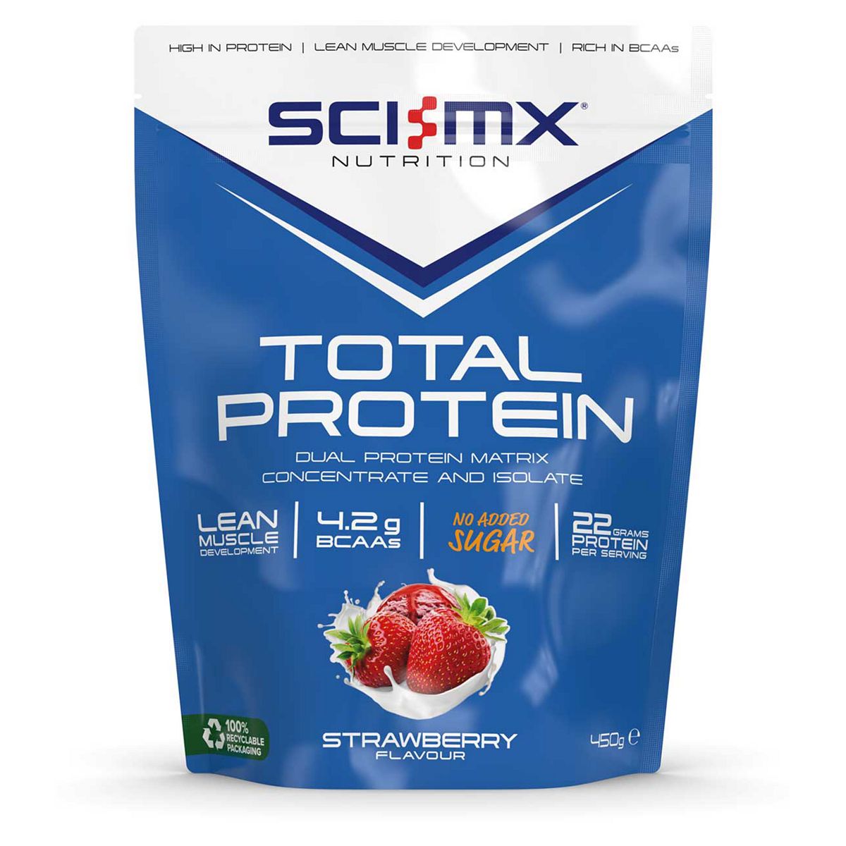 Sci-Mx Total Protein Powder Strawberry 450G