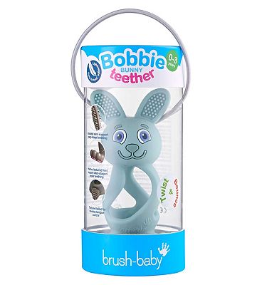 Bobbie Bunny Baby Teether Toy Eucalyptus Green   Twist & Bounce Teething Toy