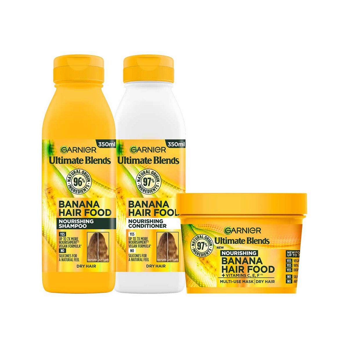 Garnier Hair Food Nourish & Smooth Banana Bundle