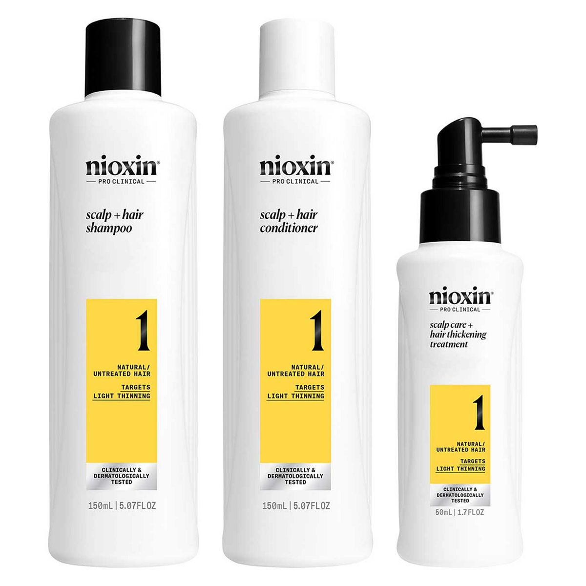 Nioxin System 1 Trial Kit For Natural Hair With Light Thinning
