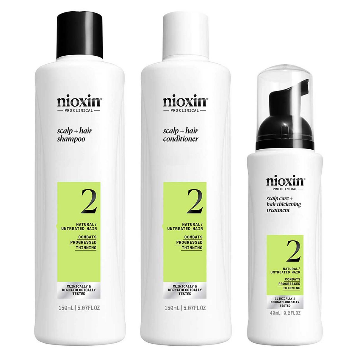 Nioxin System 2 Trial Kit For Natural Hair With Progressed Thinning