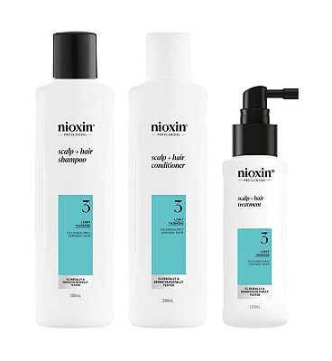 Nioxin Scalp + Hair Thickening System 3 for Coloured, dry and damaged hair Treated Hair with Light T