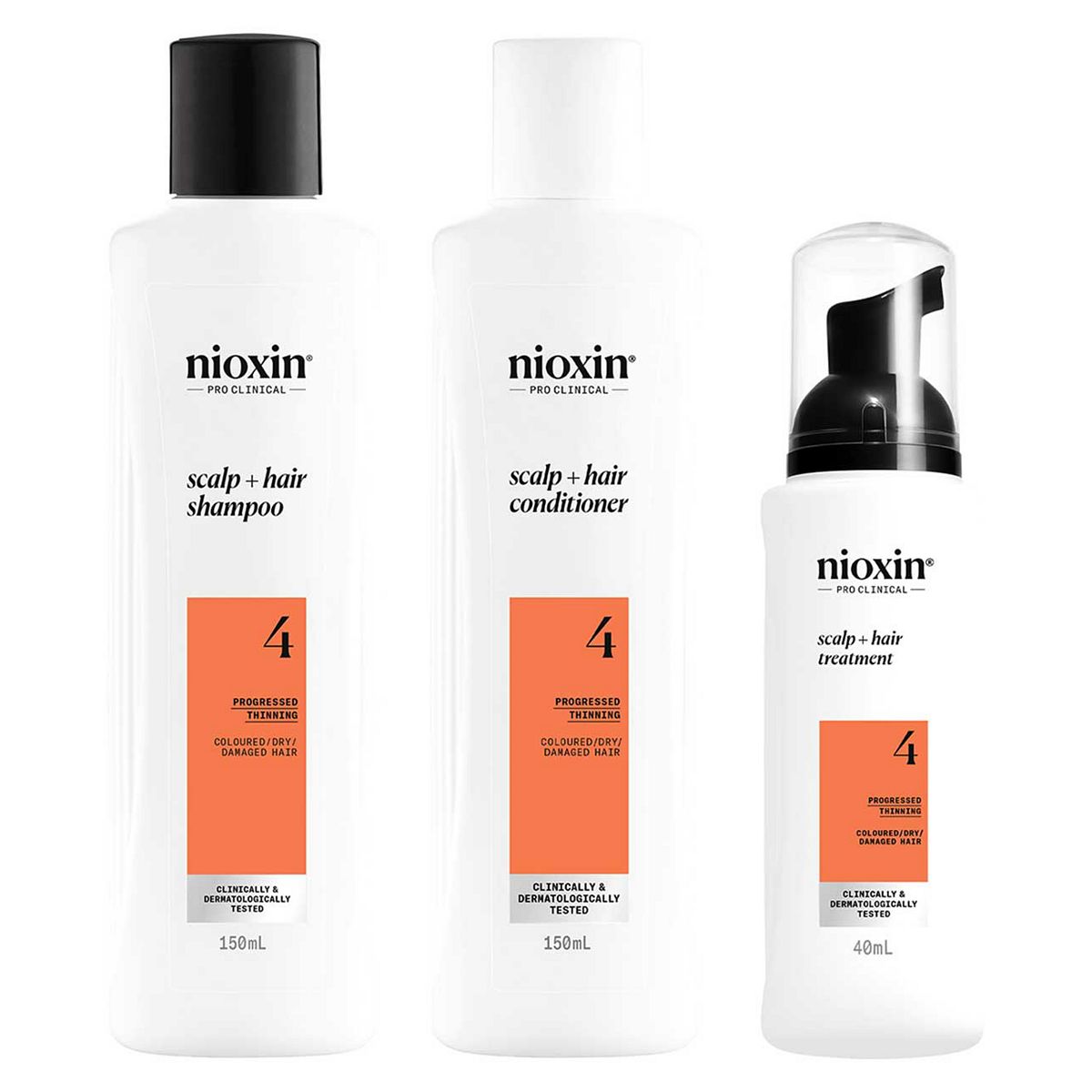 Nioxin System 4 Trial Kit For Coloured, Dry And Damaged Hair With Progressed Thinning