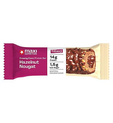 Maxi Nutrition Creamy Core Hazelnut Nougat Protein Bar 45G 12S