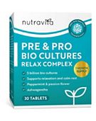 Nutravita Pre&Pro Bio Cultures with Vitamin B6 & Ashwagandha - 30 Capsules