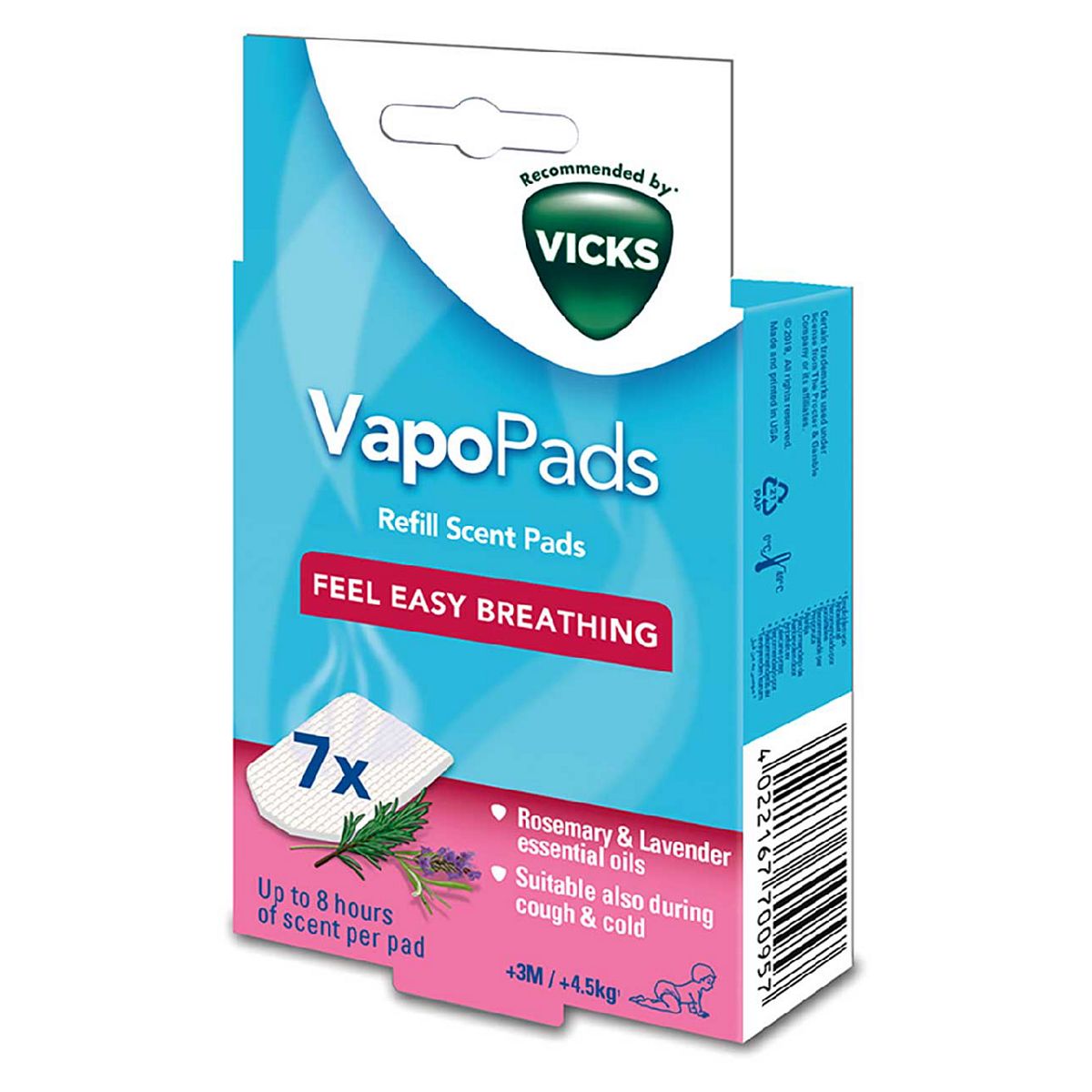 Vicks Vapopads Refill Scent Pads - Rosemary & Lavender 2 Pack Bundle