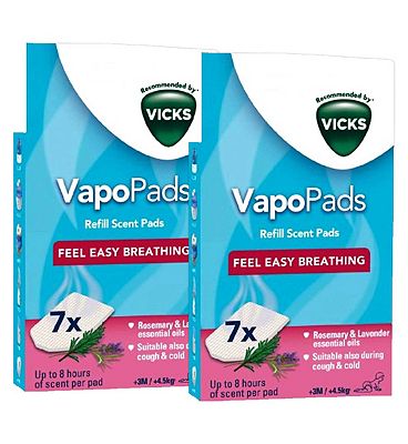 Vicks VapoPads Refill Scent Pads - Rosemary & Lavender 2 Pack Bundle