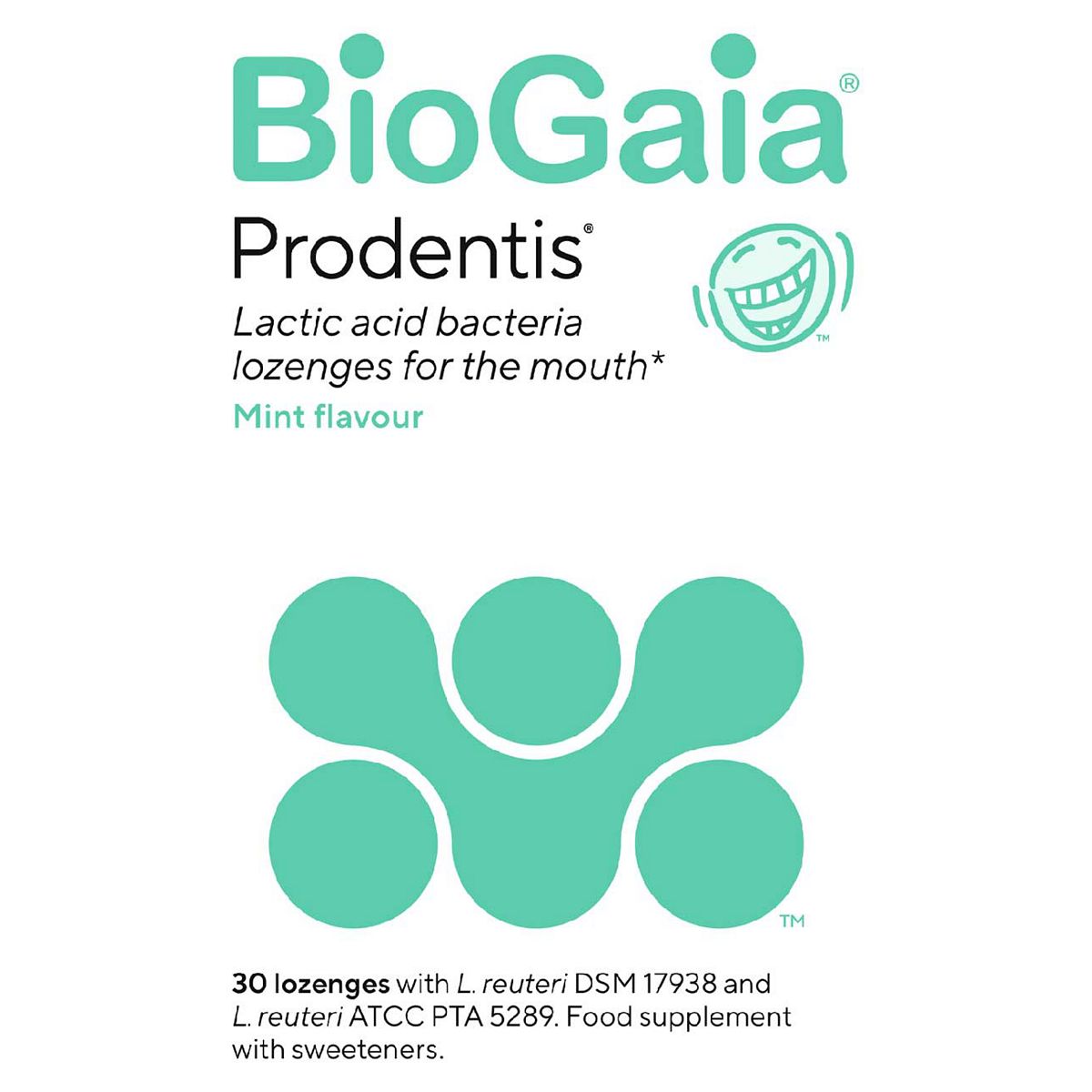 Biogaia Prodentis Lactic Acid Bacteria 30 Lozenges - Mint Flavour