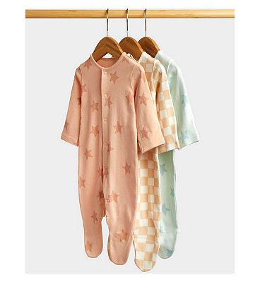 Mothercare Stars Sleepsuits 3 Pack