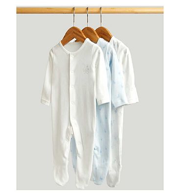 Mothercare Sloth Sleepsuits 3 Pack