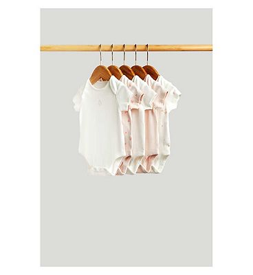 Mothercare Tulip Short Sleeeved Bodysuits 5 Pack