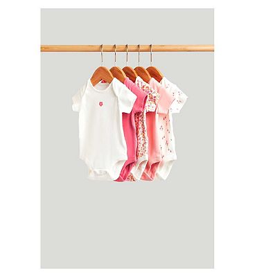 Mothercare Short Sleeeved Bodysuits 5 Pack