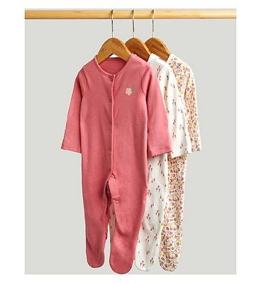 Mothercare Tulip Floral Sleepsuits 3 Pack