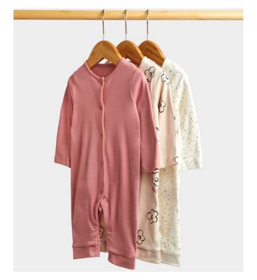 Mothercare Footless Contemporary Sleepsuits Pack Boots