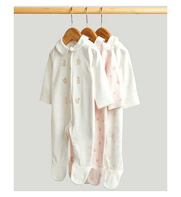 Mothercare My First Floral Summer All in Ones - 3 Pack