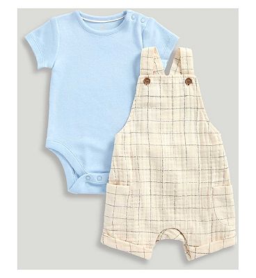 Mothercare My First Bibshorts and Bodysuit Set