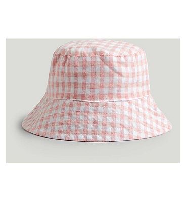 Mothercare Pink Gingham UPF50+ Sun Hat