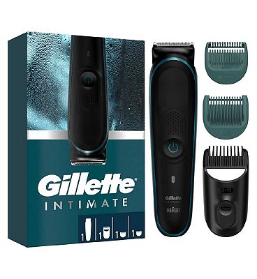 Gillette Intimate Mens Intimate Trimmer i5, SkinFirst Pubic Hair Trimmer, Lifetime Sharp Blades