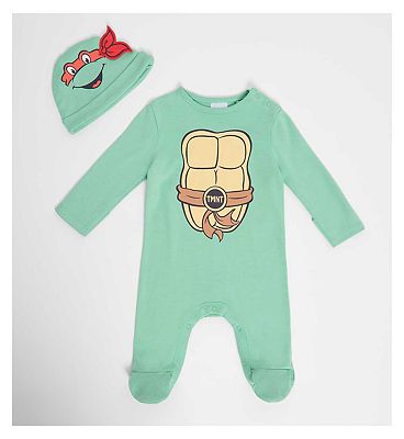 Teenage Mutant Ninja Turtles Sleepsuit and Hat Set 3 - 6 Months