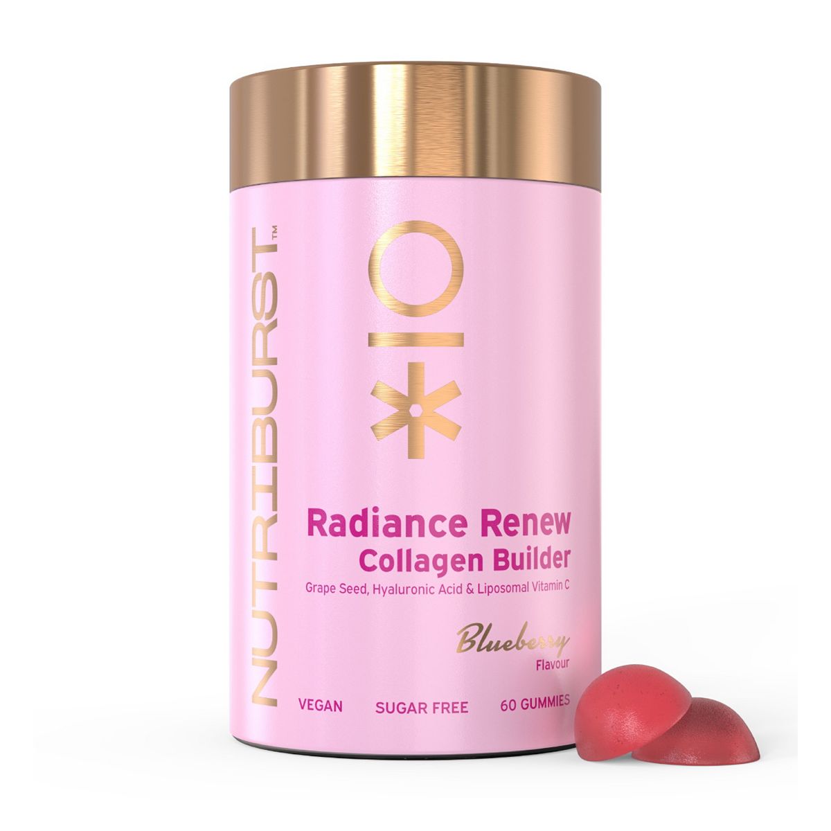 Nutriburst Radiance Renew Collagen Builder Vitamin Gummies Blueberry - 60