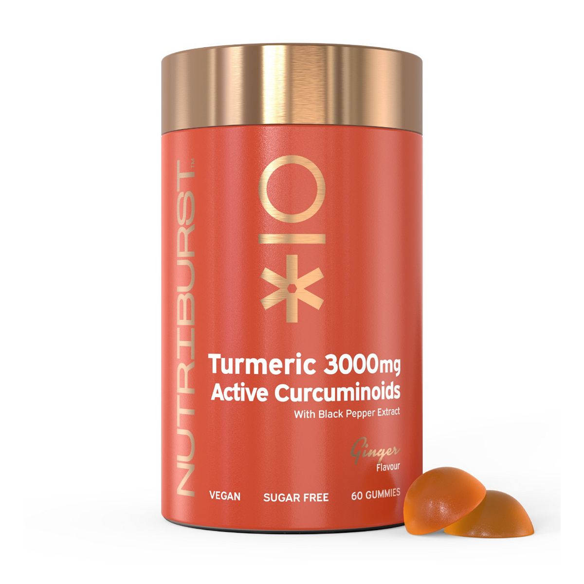 Nutriburst Turmeric 3000Mg Vitamin Gummies Ginger - 60