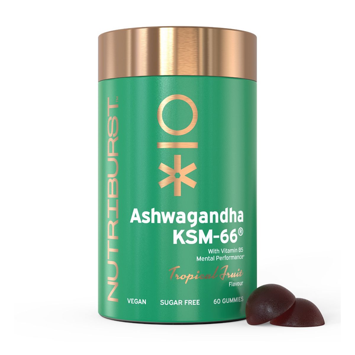 Nutriburst Ashwagandha Ksm-66 Vitamin Gummies Tropical Fruit - 60