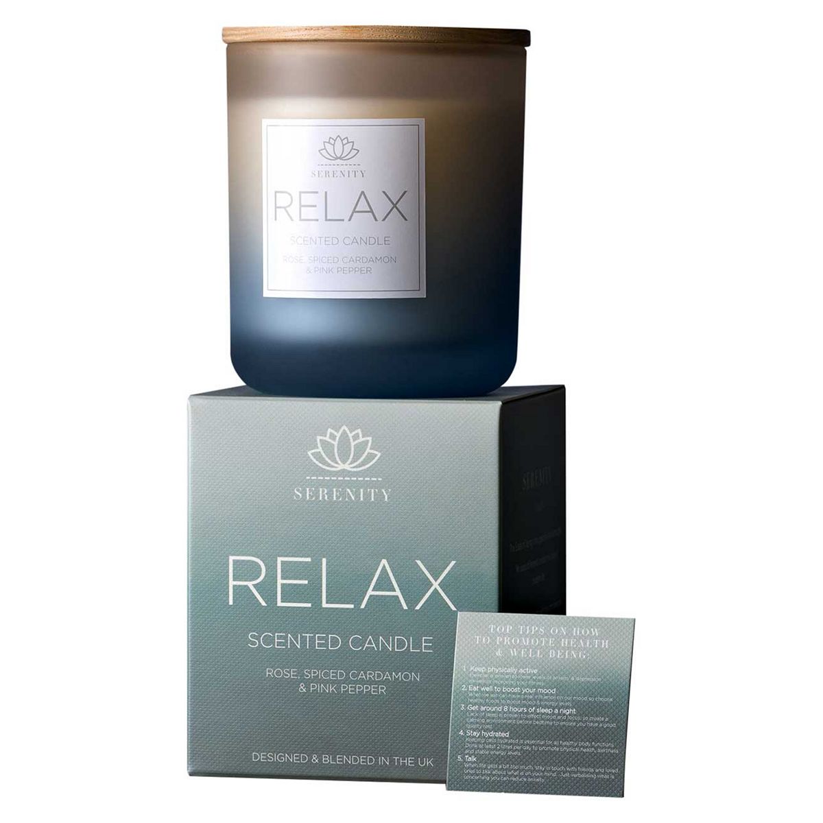 Serenity Relax Candle 270G - Rose And Spiced Cardamon