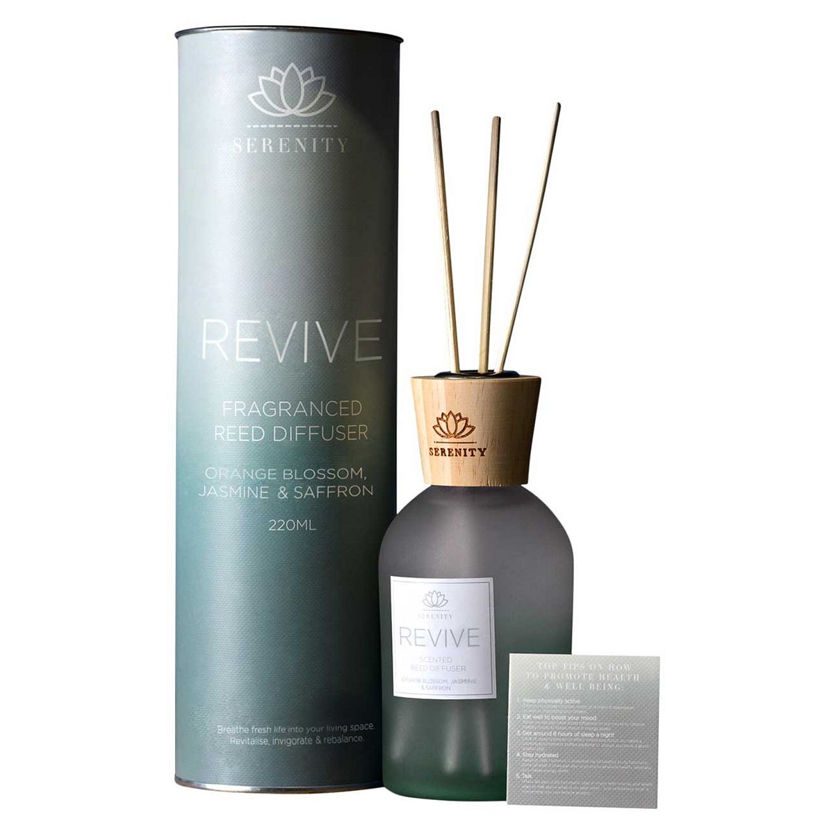 Serenity Revive Diffuser 220ml - Orange, Jasmine And Saffron