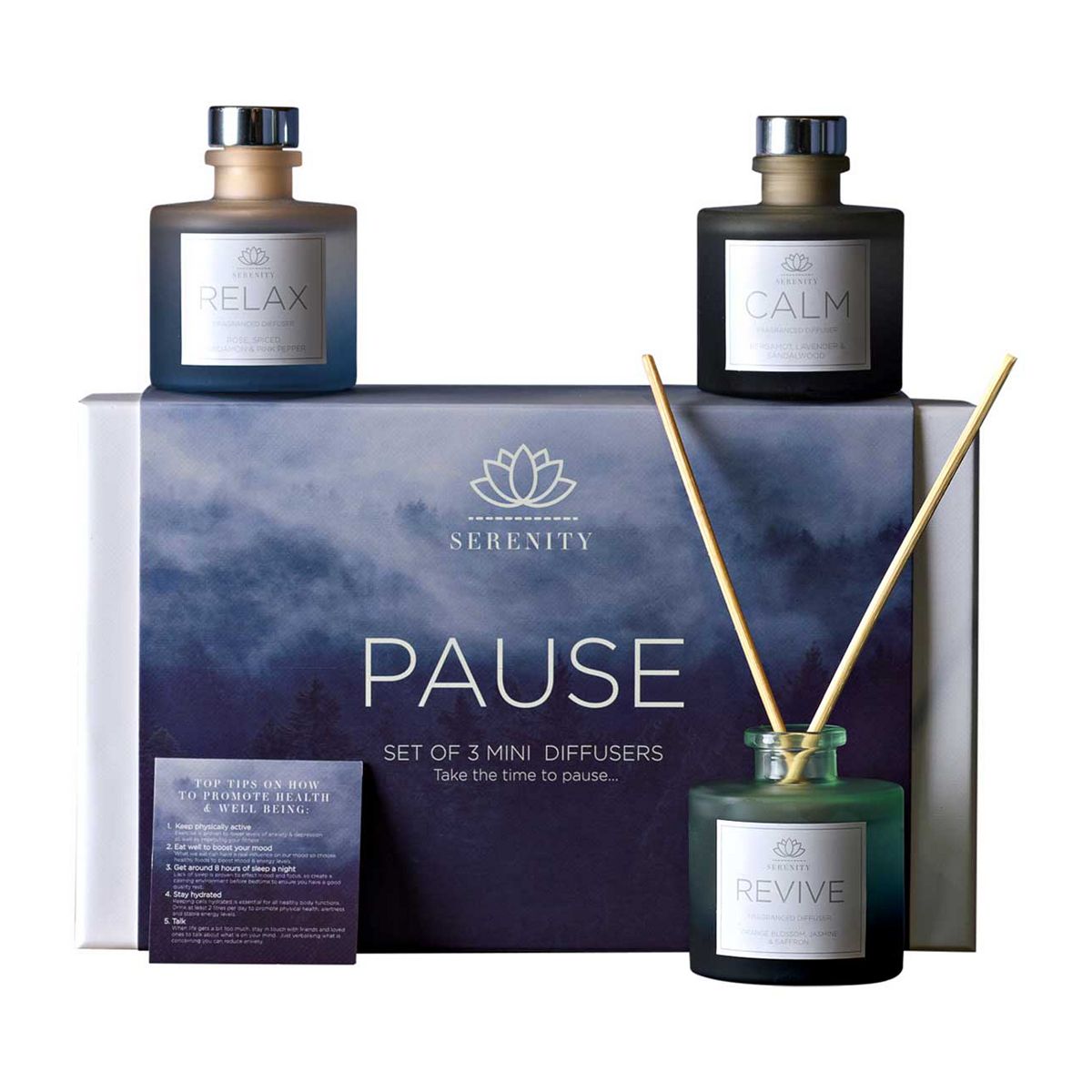 Serenity Pause Set Of 3 Diffusers 50ml