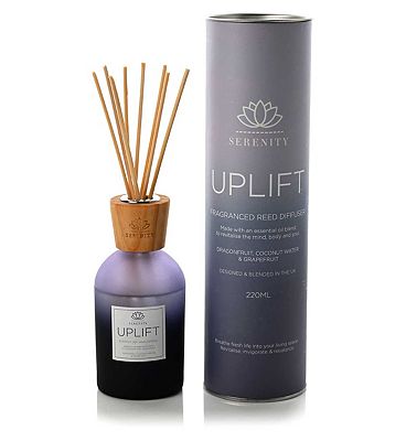 Serenity Uplift Glass Diffuser 220ml - Dragonfruit and Grapefruit