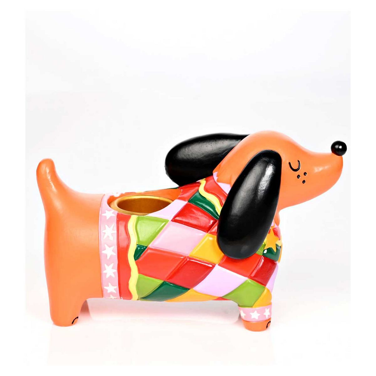 Raspberry Blossom Dog Shaped Candle Holder