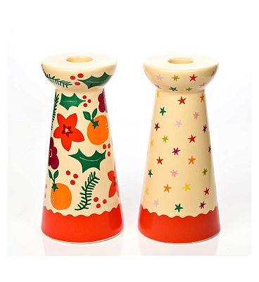 Raspberry Blossom Set of 2 Candle Holders