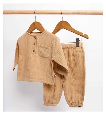 Maybe Baby Double Cloth Top and Trouser Set 0-3M