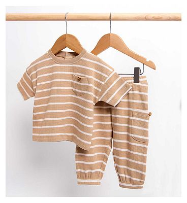 Maybe Baby Waffle Tee and Slouch Jogger 9-12M