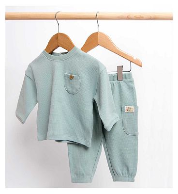 Maybe Baby Waffle Sweat and Jogger Set 18-24M