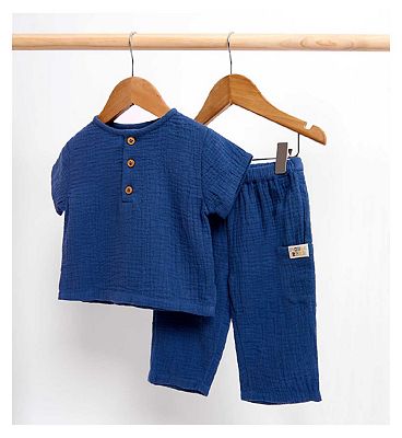 Maybe Baby Double Cloth Tee and Trouser Set 0-3M