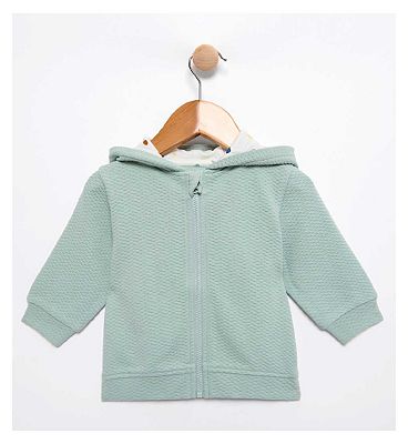 Maybe Baby Texture Hooded Zip Through 18-24M