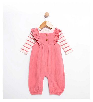 Maybe Baby Bodysuit and Dungaree Set 0-3M