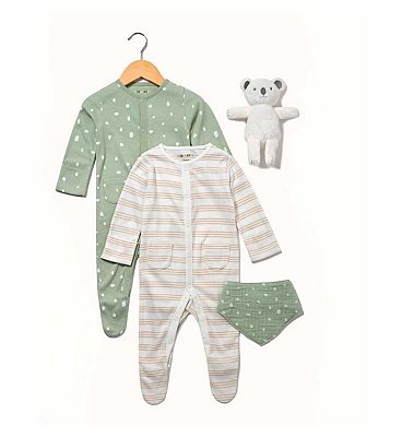 Maybe Baby Sleepsuit Comforter and Bib 3-6M