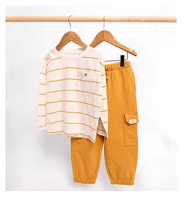 Maybe Junior Stripe Tee and Cargo Jogger set 3-4Y