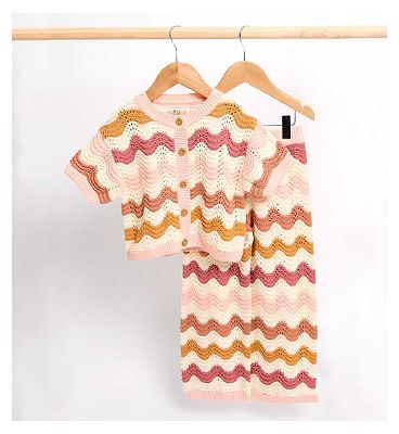 Maybe Junior Wavy Knitted Top and Trouser Set 2-3Y